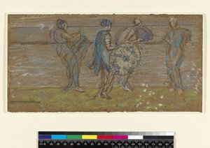 Sea, Beach and Figures by James Abbott McNeill Whistler